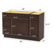48" Modern Freestanding Oak Plywood Bathroom Vanity Base Only – Shaker Style Storage Cabinet with 3 Drawers & 2 Soft-Closing Doors VA40362L-121 - HomeBeyond