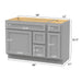 48" Modern Freestanding Oak Plywood Bathroom Vanity Base Only – Shaker Style Storage Cabinet with 3 Drawers & 2 Soft-Closing Doors VA40362R-121 - HomeBeyond
