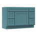 48" Modern Freestanding Oak Plywood Bathroom Vanity Base Only – Shaker Style Storage Cabinet with 5 Drawers & 1 Soft-Closing Door VA40362L-123 - HomeBeyond