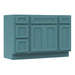 48" Modern Freestanding Plywood Bathroom Vanity Base Only – Shaker Style Storage Cabinet with 4 Drawers & 3 Doors VA40123-24-121 - HomeBeyond