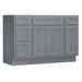 48" Modern Freestanding Plywood Bathroom Vanity Base Only – Shaker Style Storage Cabinet with 4 Drawers & 3 Doors VA40123-24-121 - HomeBeyond