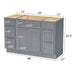 48" Modern Freestanding Plywood Bathroom Vanity Base Only – Shaker Style Storage Cabinet with 6 Drawers & 2 Doors VA40123-24-123 - HomeBeyond