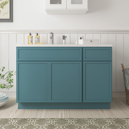 48" Oak Bathroom Vanity Cabinet without Top - 1 Drawer & 3 Doors - HomeBeyond