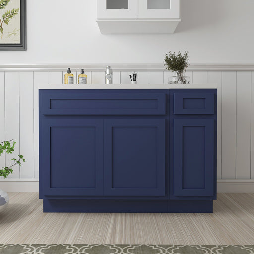 48" Oak Bathroom Vanity Cabinet without Top - 1 Drawer & 3 Doors - HomeBeyond