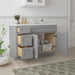 48" Oak Bathroom Vanity Cabinet without Top - 3 Drawers & 2 Doors - HomeBeyond