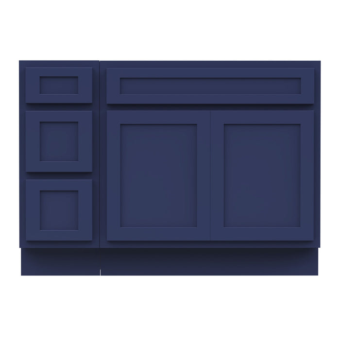48" Oak Bathroom Vanity Cabinet without Top - 3 Drawers & 2 Doors - HomeBeyond