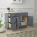 48" Oak Bathroom Vanity Cabinet without Top - 3 Drawers & 2 Doors - HomeBeyond