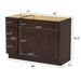 48" Oak Bathroom Vanity Cabinet without Top - 3 Drawers & 2 Doors - HomeBeyond
