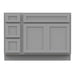 48" Oak Bathroom Vanity Cabinet without Top - 3 Drawers & 2 Doors - HomeBeyond