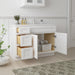 48" Oak Bathroom Vanity Cabinet without Top - 3 Drawers & 2 Doors - HomeBeyond