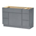 48" Oak Bathroom Vanity Cabinet without Top - 5 Drawers & 1 Door - HomeBeyond