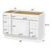48" Oak Bathroom Vanity Cabinet without Top - 5 Drawers & 1 Door - HomeBeyond