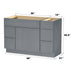 48" Oak Bathroom Vanity Cabinet without Top - 5 Drawers & 1 Door - HomeBeyond