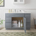 48" Oak Bathroom Vanity Cabinet without Top - 5 Drawers & 1 Door - HomeBeyond