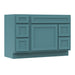 48" Oak Bathroom Vanity Cabinet without Top - 5 Drawers & 1 Door - HomeBeyond