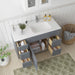 48" Oak Bathroom Vanity Cabinet without Top - 5 Drawers & 1 Door - HomeBeyond
