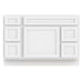48" Oak Bathroom Vanity Cabinet without Top - 5 Drawers & 1 Door - HomeBeyond
