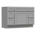 48" Oak Bathroom Vanity Cabinet without Top - 5 Drawers & 1 Door - HomeBeyond