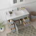 48" Oak Bathroom Vanity Cabinet without Top - 5 Drawers & 1 Door - HomeBeyond