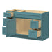 48" Oak Bathroom Vanity Cabinet without Top - 5 Drawers & 1 Door - HomeBeyond