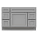 48" Oak Bathroom Vanity Cabinet without Top - 5 Drawers & 1 Door - HomeBeyond