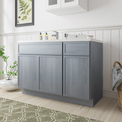 48" Plywood Bathroom Vanity Cabinet without Top - 1 Drawer & 3 Doors - HomeBeyond