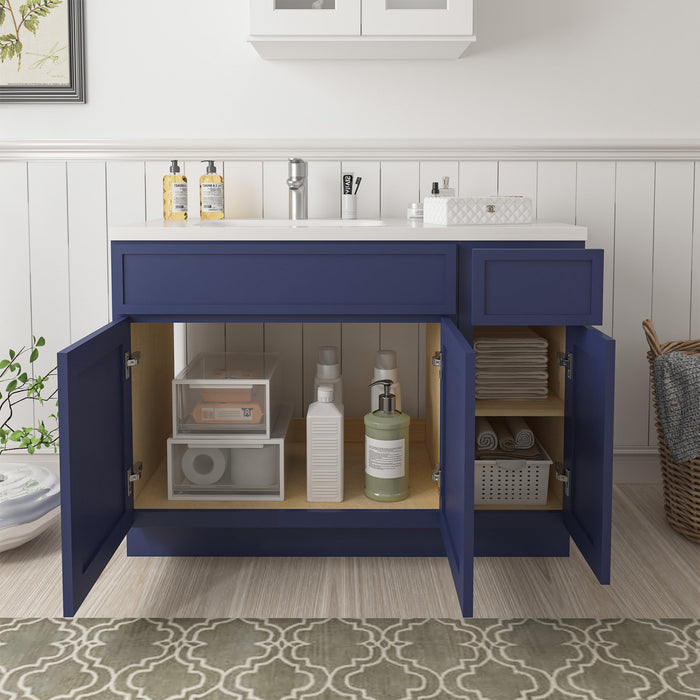 48" Plywood Bathroom Vanity Cabinet without Top - 1 Drawer & 3 Doors - HomeBeyond