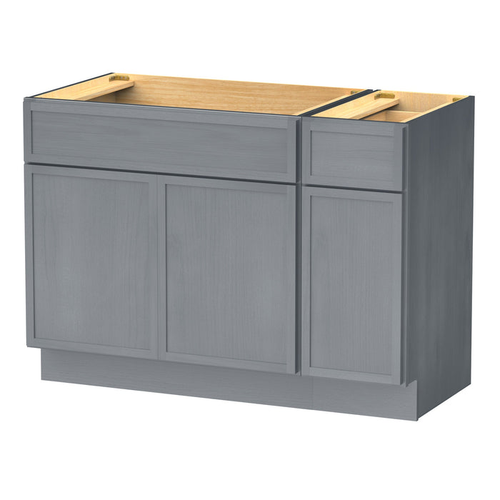 48" Plywood Bathroom Vanity Cabinet without Top - 1 Drawer & 3 Doors - HomeBeyond