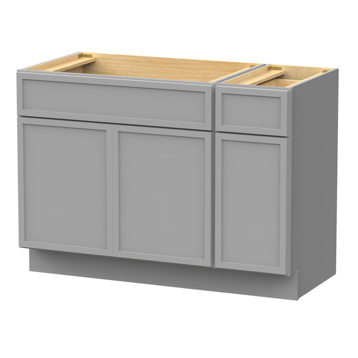 48" Plywood Bathroom Vanity Cabinet without Top - 1 Drawer & 3 Doors - HomeBeyond