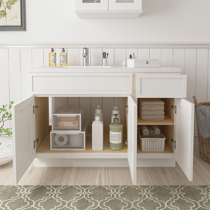 48" Plywood Bathroom Vanity Cabinet without Top - 1 Drawer & 3 Doors - HomeBeyond