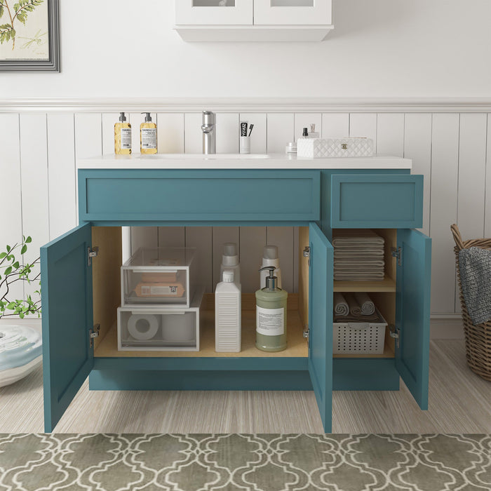 48" Plywood Bathroom Vanity Cabinet without Top - 1 Drawer & 3 Doors - HomeBeyond