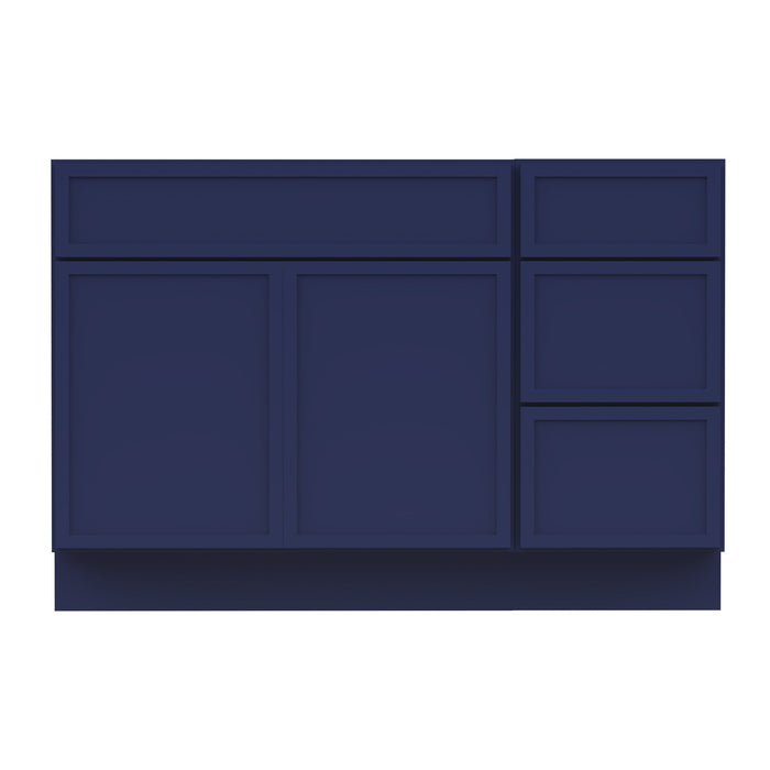 48" Plywood Bathroom Vanity Cabinet without Top - 3 Drawers & 1 Door - HomeBeyond