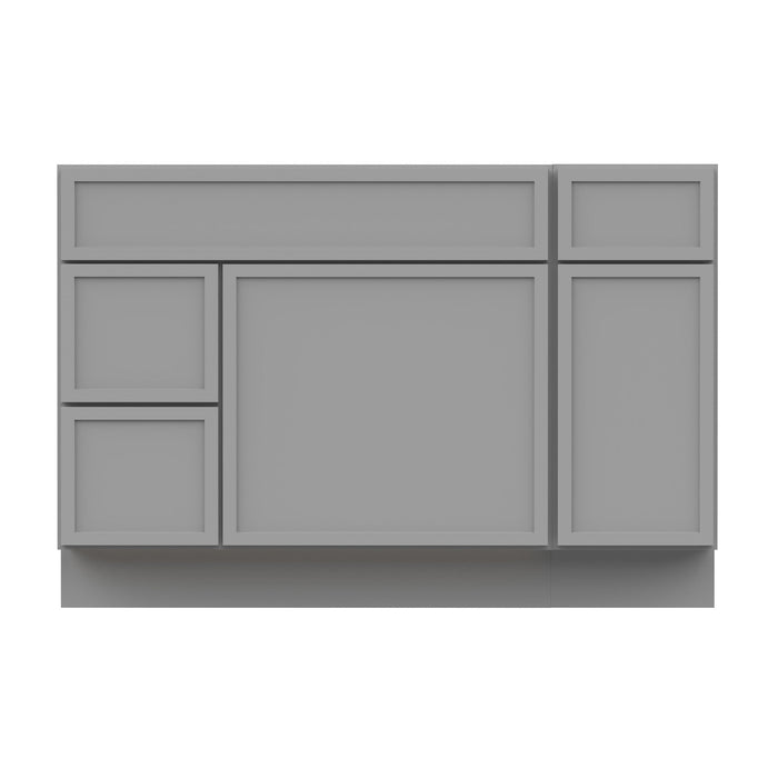 48" Plywood Bathroom Vanity Cabinet without Top - 3 Drawers & 2 Doors - HomeBeyond