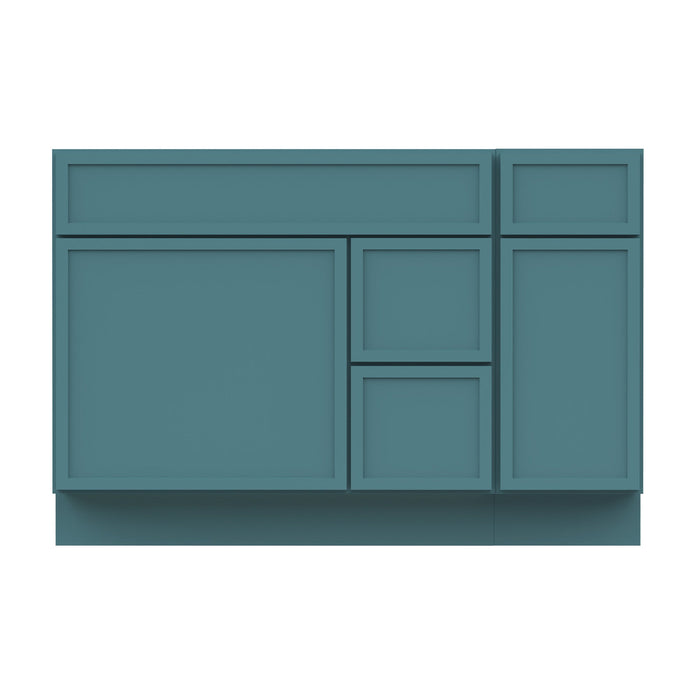 48" Plywood Bathroom Vanity Cabinet without Top - 3 Drawers & 2 Doors - HomeBeyond