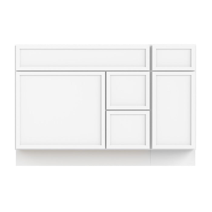 48" Plywood Bathroom Vanity Cabinet without Top - 3 Drawers & 2 Doors - HomeBeyond