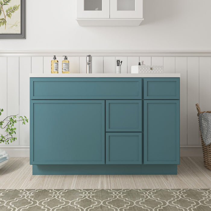 48" Plywood Bathroom Vanity Cabinet without Top - 3 Drawers & 2 Doors - HomeBeyond