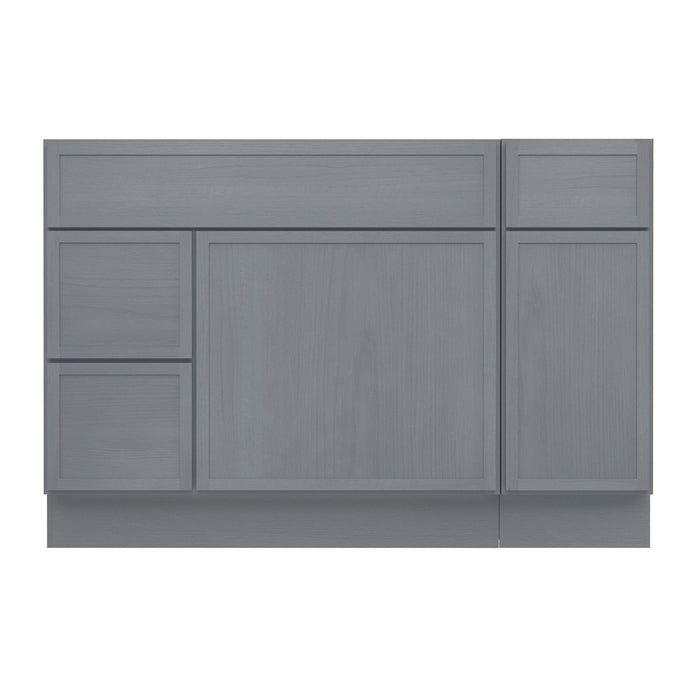 48" Plywood Bathroom Vanity Cabinet without Top - 3 Drawers & 2 Doors - HomeBeyond