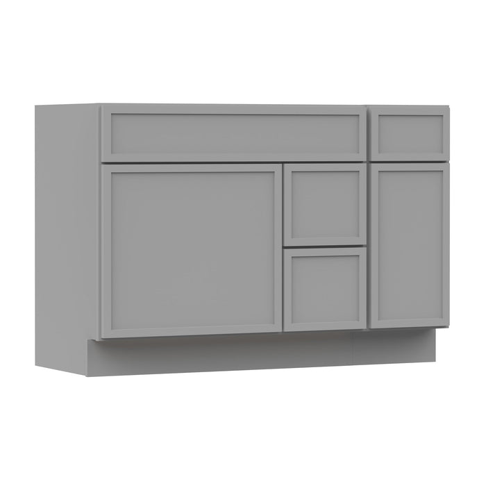 48" Plywood Bathroom Vanity Cabinet without Top - 3 Drawers & 2 Doors - HomeBeyond