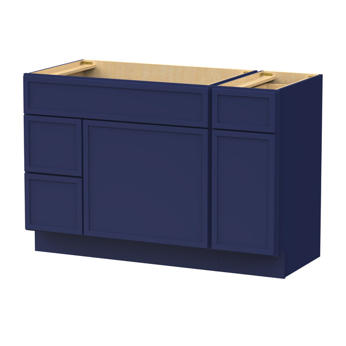 48" Plywood Bathroom Vanity Cabinet without Top - 3 Drawers & 2 Doors - HomeBeyond