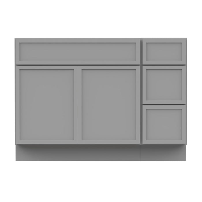 48" Plywood Bathroom Vanity Cabinet without Top - 3 Drawers & 2 Doors - HomeBeyond