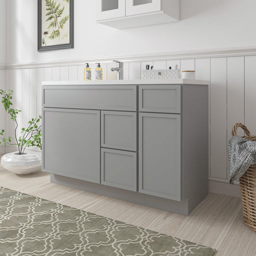 48" Plywood Bathroom Vanity Cabinet without Top - 3 Drawers & 2 Doors - HomeBeyond