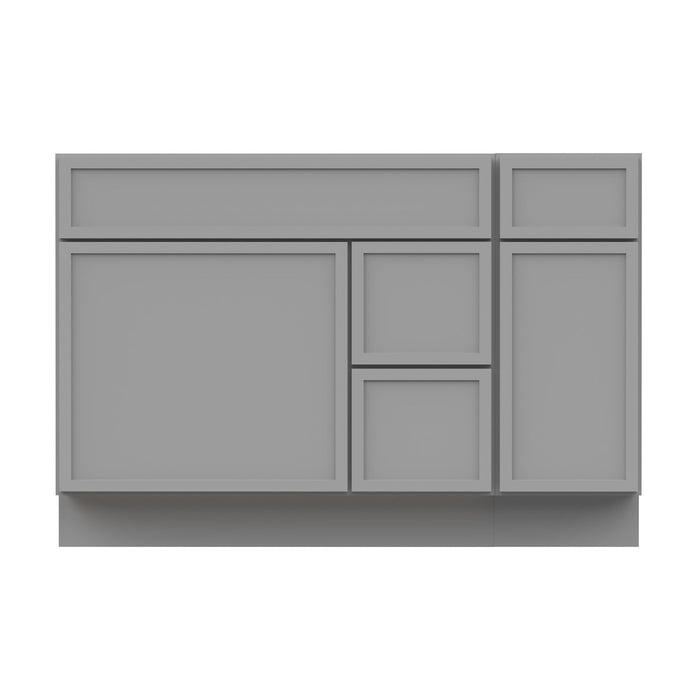48" Plywood Bathroom Vanity Cabinet without Top - 3 Drawers & 2 Doors - HomeBeyond