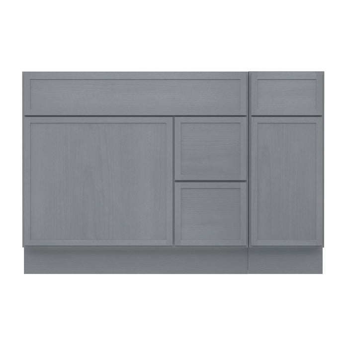 48" Plywood Bathroom Vanity Cabinet without Top - 3 Drawers & 2 Doors - HomeBeyond