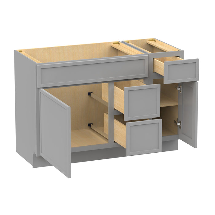 48" Plywood Bathroom Vanity Cabinet without Top - 3 Drawers & 2 Doors - HomeBeyond
