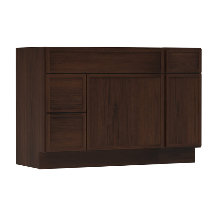 48" Plywood Bathroom Vanity Cabinet without Top - 3 Drawers & 2 Doors - HomeBeyond