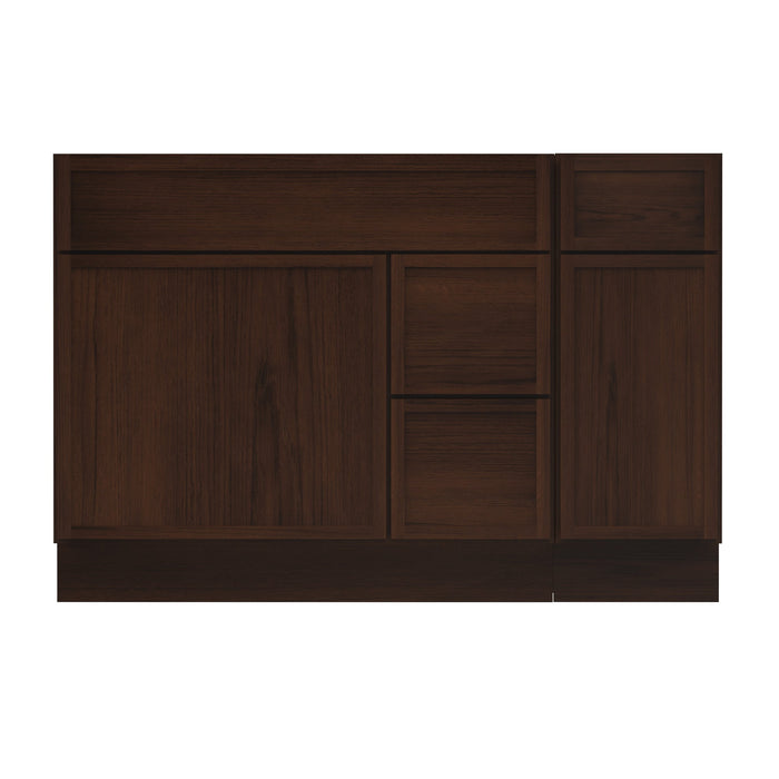 48" Plywood Bathroom Vanity Cabinet without Top - 3 Drawers & 2 Doors - HomeBeyond