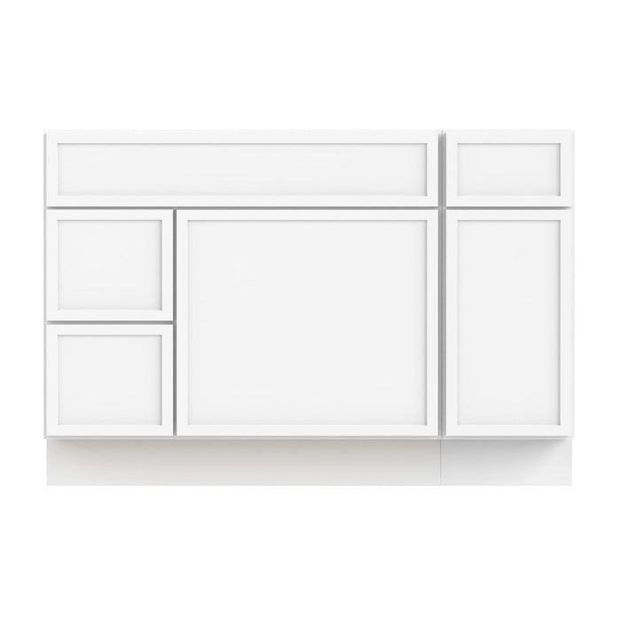 48" Plywood Bathroom Vanity Cabinet without Top - 3 Drawers & 2 Doors - HomeBeyond