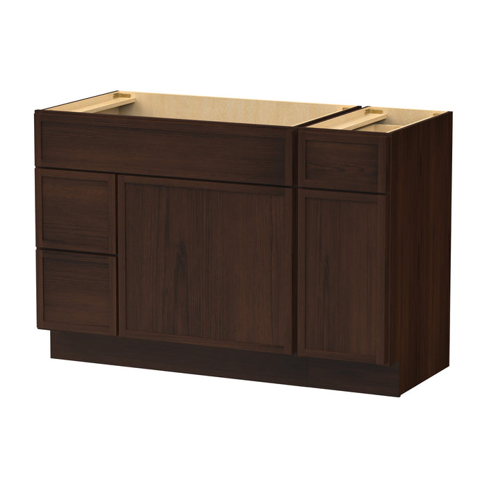 48" Plywood Bathroom Vanity Cabinet without Top - 3 Drawers & 2 Doors - HomeBeyond