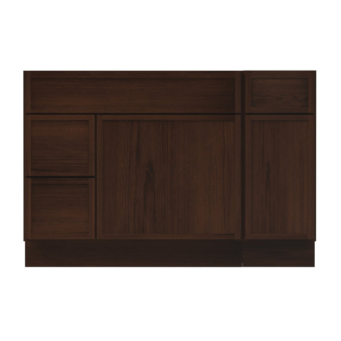48" Plywood Bathroom Vanity Cabinet without Top - 3 Drawers & 2 Doors - HomeBeyond