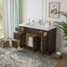 48" Plywood Bathroom Vanity Cabinet without Top - 4 Drawers & 3 Doors - HomeBeyond